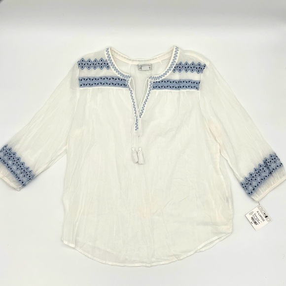 Liz Claiborne Botanical Bliss Embroidered Peasant Blouse – XL – NWT - Picture 1 of 11